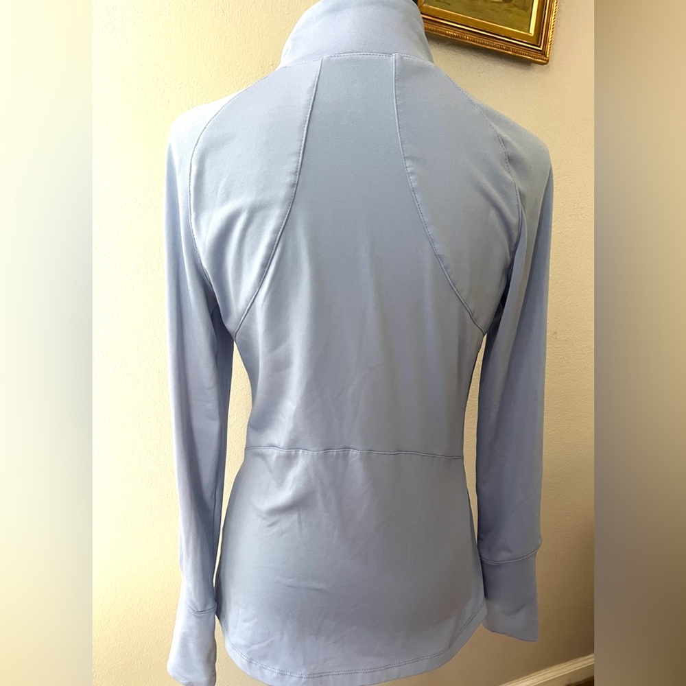 Apana Women's Soft Blue Zip-Up Jacket - Picture 3 of 7
